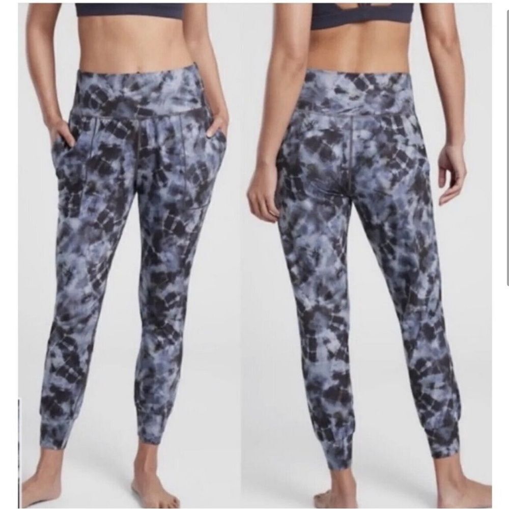 Athleta Salutation Printed Jogger Pant Calypso Navy Size Small
